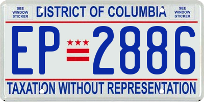 DC license plate EP2886