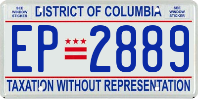 DC license plate EP2889