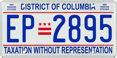 DC license plate EP2895
