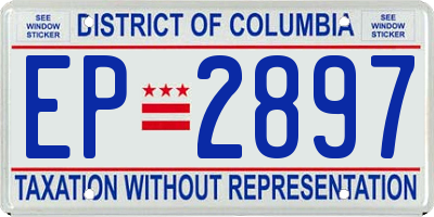 DC license plate EP2897