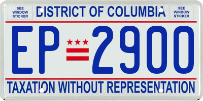 DC license plate EP2900