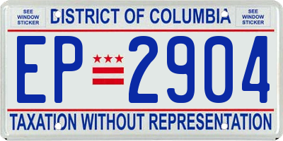 DC license plate EP2904