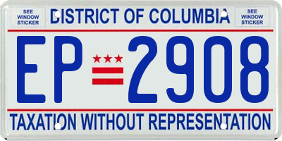 DC license plate EP2908