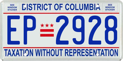 DC license plate EP2928