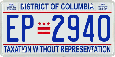 DC license plate EP2940