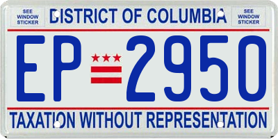 DC license plate EP2950