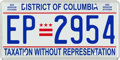 DC license plate EP2954
