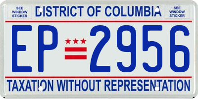DC license plate EP2956