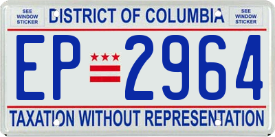 DC license plate EP2964