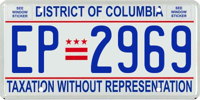 DC license plate EP2969