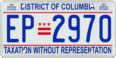 DC license plate EP2970