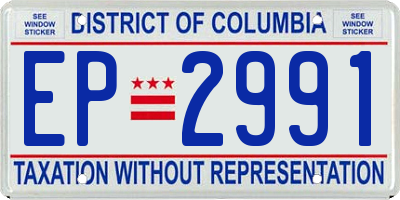DC license plate EP2991