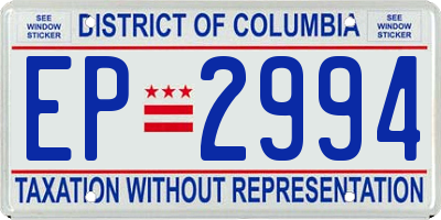 DC license plate EP2994