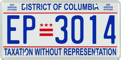 DC license plate EP3014