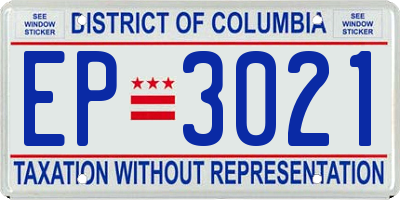 DC license plate EP3021