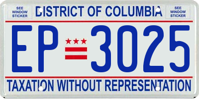DC license plate EP3025