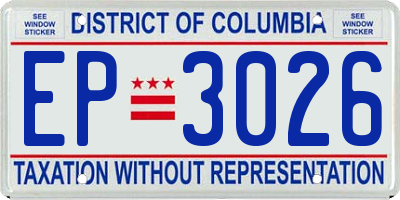 DC license plate EP3026