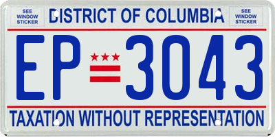 DC license plate EP3043