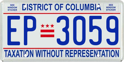 DC license plate EP3059