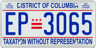 DC license plate EP3065