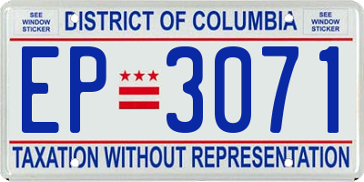 DC license plate EP3071