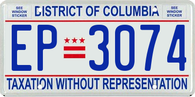 DC license plate EP3074