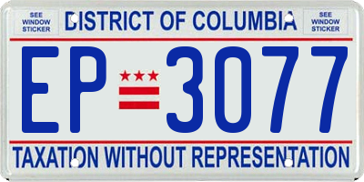 DC license plate EP3077