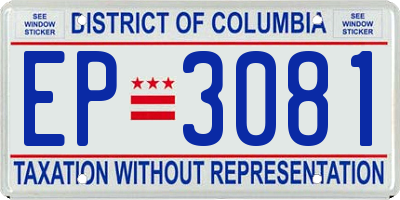 DC license plate EP3081