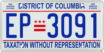 DC license plate EP3091