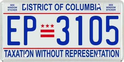 DC license plate EP3105