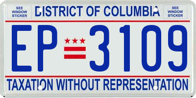 DC license plate EP3109
