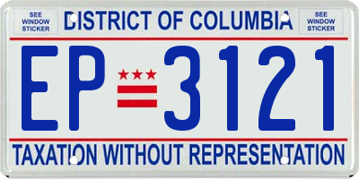 DC license plate EP3121