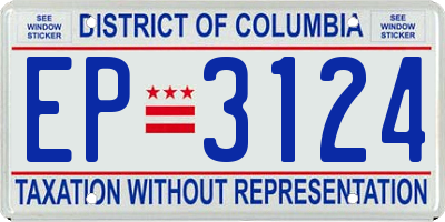 DC license plate EP3124