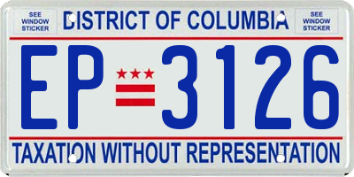DC license plate EP3126