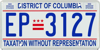 DC license plate EP3127