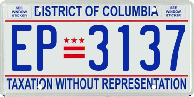 DC license plate EP3137