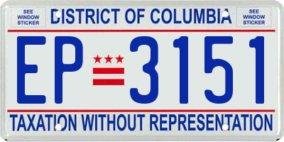 DC license plate EP3151