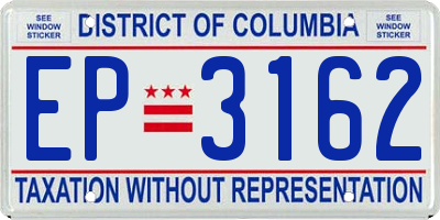 DC license plate EP3162