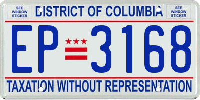 DC license plate EP3168