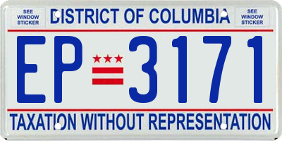 DC license plate EP3171