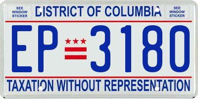 DC license plate EP3180