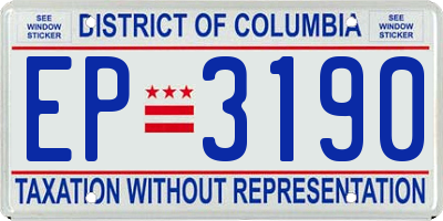 DC license plate EP3190