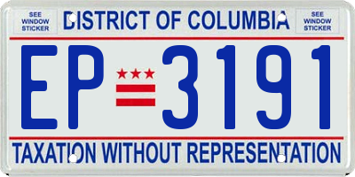 DC license plate EP3191