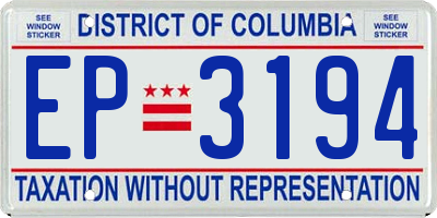 DC license plate EP3194