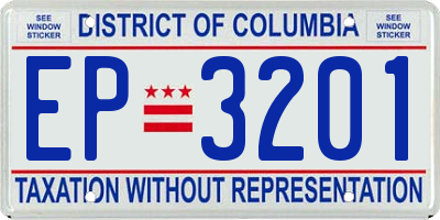 DC license plate EP3201