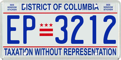 DC license plate EP3212