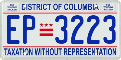 DC license plate EP3223