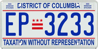 DC license plate EP3233