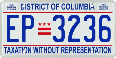 DC license plate EP3236