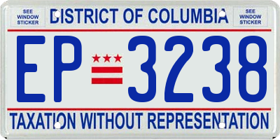 DC license plate EP3238